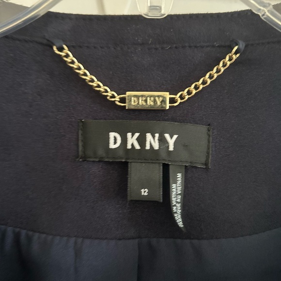 DKNY Women's Faux Suede Zip Front Peplum Jacket Size 12 - Picture 5 of 9